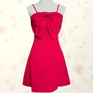 Red Bow Mini Dress | Size XS